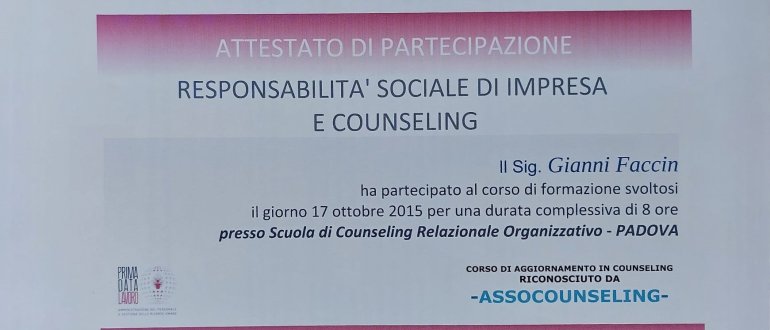 Responsabilità sociale d'impresa e counselling